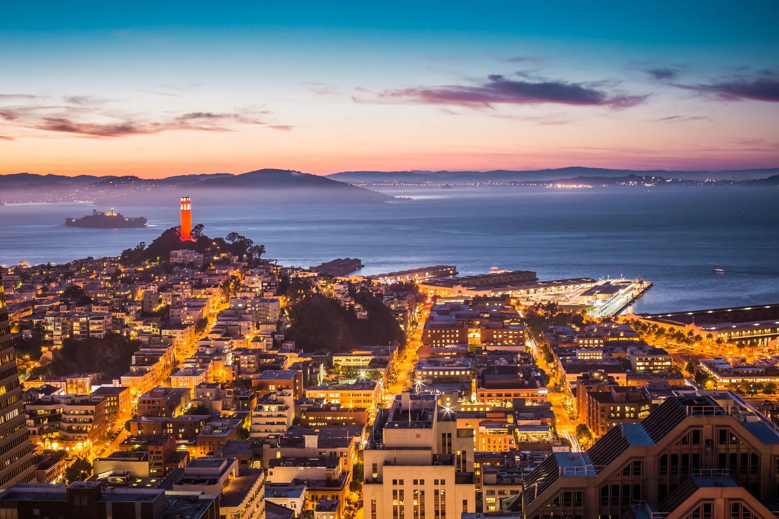 San Francisco and the bay at dusk, home region of Kelleher International